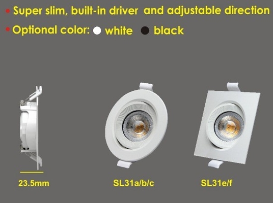 현대 디자인 3W 7W 9W LED 미니 슈퍼 슬림 다운라이트