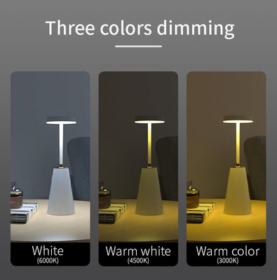 침실 DIY 디자인을위한 세 개의 CCT 스테프리스 디밍 LED 장식 조명 테이블 램프