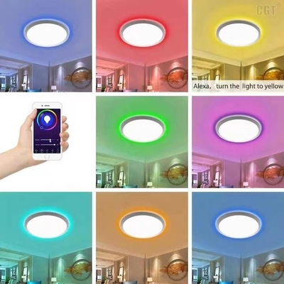 알루미늄 합금 LED 스마트 라이트 30W 슬림 투야 와이파이 스마트 LED 천장 라이트 홈 오피스