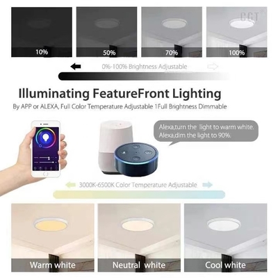 알루미늄 합금 LED 스마트 라이트 30W 슬림 투야 와이파이 스마트 LED 천장 라이트 홈 오피스