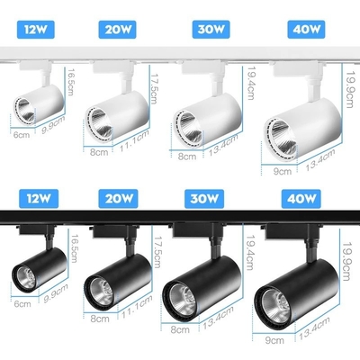10W 4단계 와이어 조절 가능한 COB 스팟 미니 레일 LED 트랙 라이트 현대 디자인