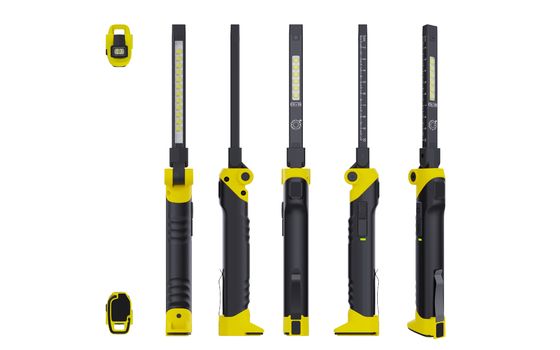 흰색 LED 작업 조명 6500K CRI 95 IP65 IK07 USB-C 15000 시간 작업 수명