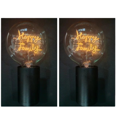 LED 필라멘트 전구 행복한 가족 편지 전구 0.2kg 독특한 나선 LED 장식 조명