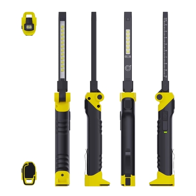 4500K 색 온도 CRI 95 LED 갈고리 자석 손전등 USB 재충전 작업등