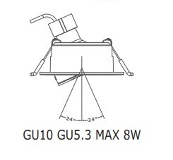 5W / 7W / 10W 호텔 천장 현대 표면 조절성 반 광 반사 LED 아래등