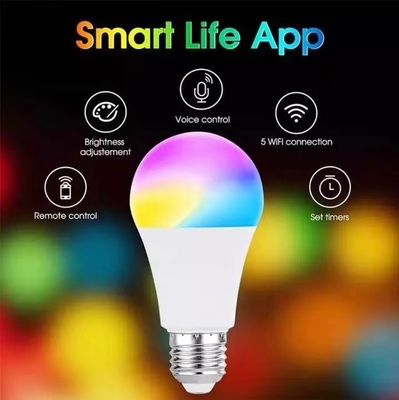 제품 무게 0.1kg RGBCW 다색 BT E27 B22 LED 스마트 전구 가정용 조명