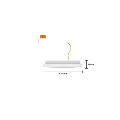 중형 10인치 LED 슬림 파프 천장등 15W 5CCT CL-F1015 50000시간 수명