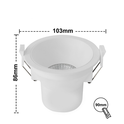 긴 수명 9W 0.6mm COB 임베디드 LED 다운라이트 현대 디자인 3.5인치 케이블