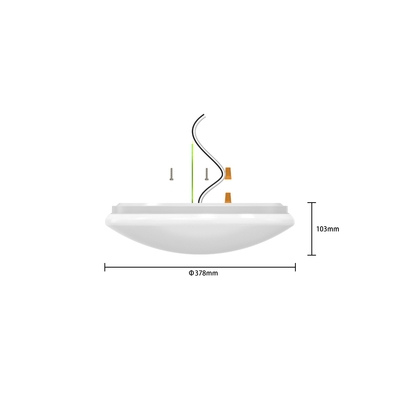 중형 현대 디자인 15인치 LED CCT 선택 가능한 버섯 천장 조명 5CCT 25W