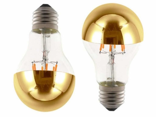 반 크롬 플래팅 A60 6W 따뜻한 흰색 2700K LED 필라멘트 레트로 전구 E27 기본 타입