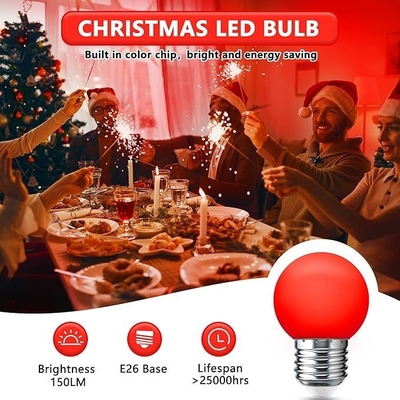 LED G45 글로브 크리스마스 라이트 1W 컬러드 나이트 미니 에디슨 E26 15W 적색 전구