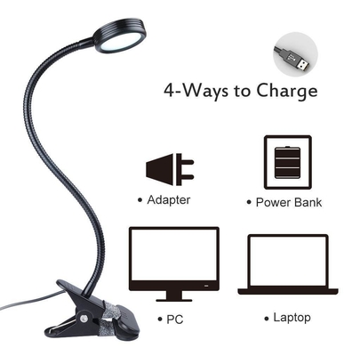 DIY 450lm 맞춤형 잠자리 읽기 360도 유연한 거위 작은 LED 책상 램프