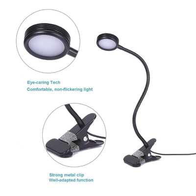DIY 450lm 맞춤형 잠자리 읽기 360도 유연한 거위 작은 LED 책상 램프