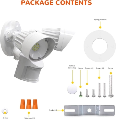 장수 20W IP65 흰색 LED 모션 센서 외부 조명용 보안 라이트