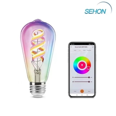 RGB 조명 및 TUYA APP 제어와 함께 디밍 할 수 있는 무선 블루투스 실내 스마트 LED 전구