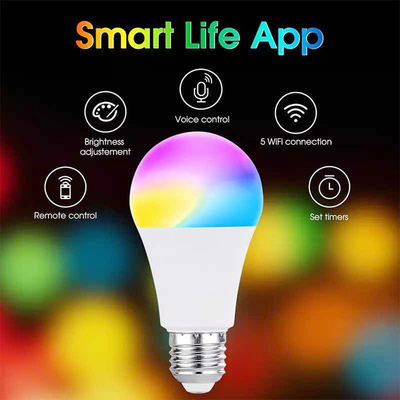 알루미늄 스마트 지그비 와이파이 LED 전구 모바일 앱과 구글 알렉사 음성 제어