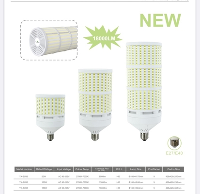 E27 E14 B22 E39 E40 창고 램프 100lm/w LED 옥수수 전구