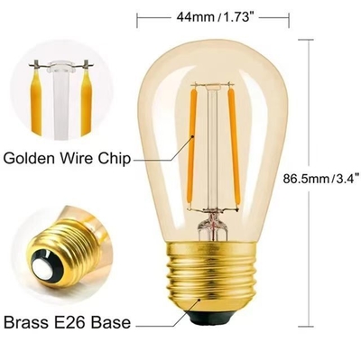 AC 120V A19 7W 800LM 유리 빈티지 LED 필라멘트 전구