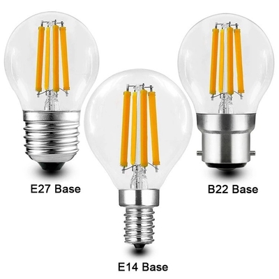 ETL C35 E11 글로브 LED 필라멘트 전구 4W 120C 조명 및 회로 설계를 위해 디밍 가능
