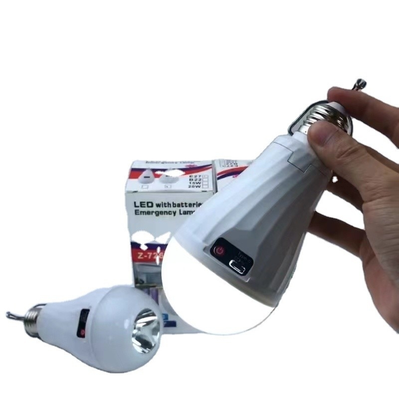2- LED 비상 조명 15W E27 B22 리?? 이온 재충전 배터리 AC/DC 건강 사용 전구
