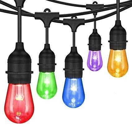 장식 RGB S14 LED 휴일 문자열 빛 다채로운 LED 주파수 50Hz/60Hz