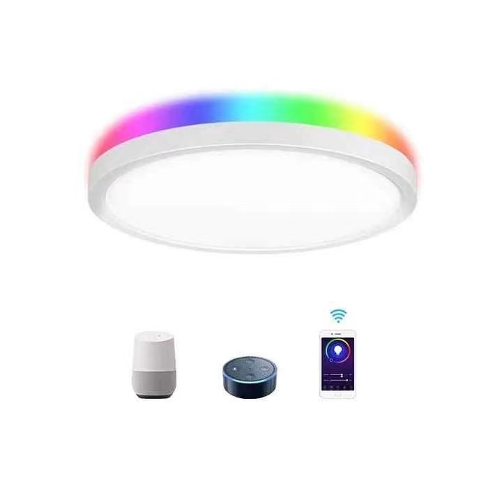 알루미늄 합금 LED 스마트 라이트 30W 슬림 투야 와이파이 스마트 LED 천장 라이트 홈 오피스