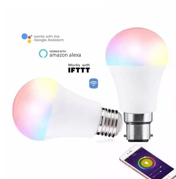 제품 무게 0.1kg RGBCW 다색 BT E27 B22 LED 스마트 전구 가정용 조명