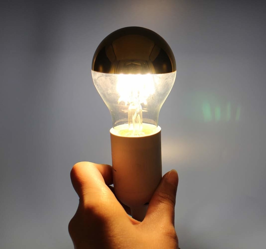 반 크롬 플래팅 A60 6W 따뜻한 흰색 2700K LED 필라멘트 레트로 전구 E27 기본 타입