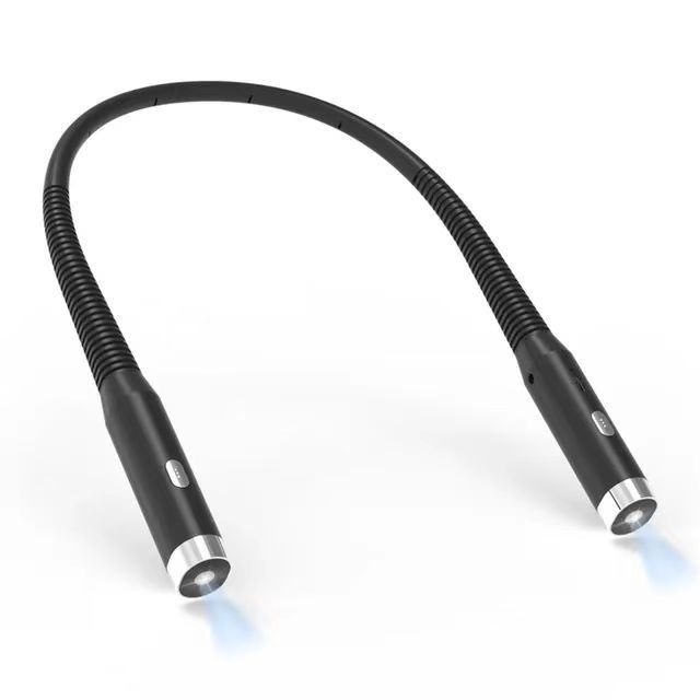 제어 모드 스위치 제어 LED 휴대용 유연한 목 매달림 충전 책 라이트 DIY