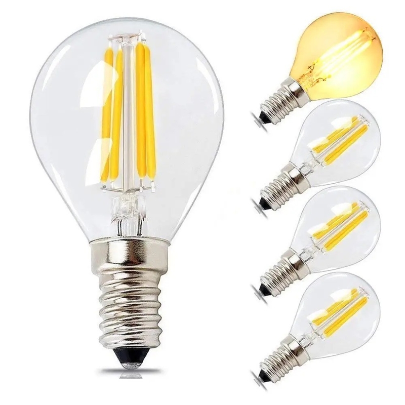 ETL C35 E11 글로브 LED 필라멘트 전구 4W 120C 조명 및 회로 설계를 위해 디밍 가능